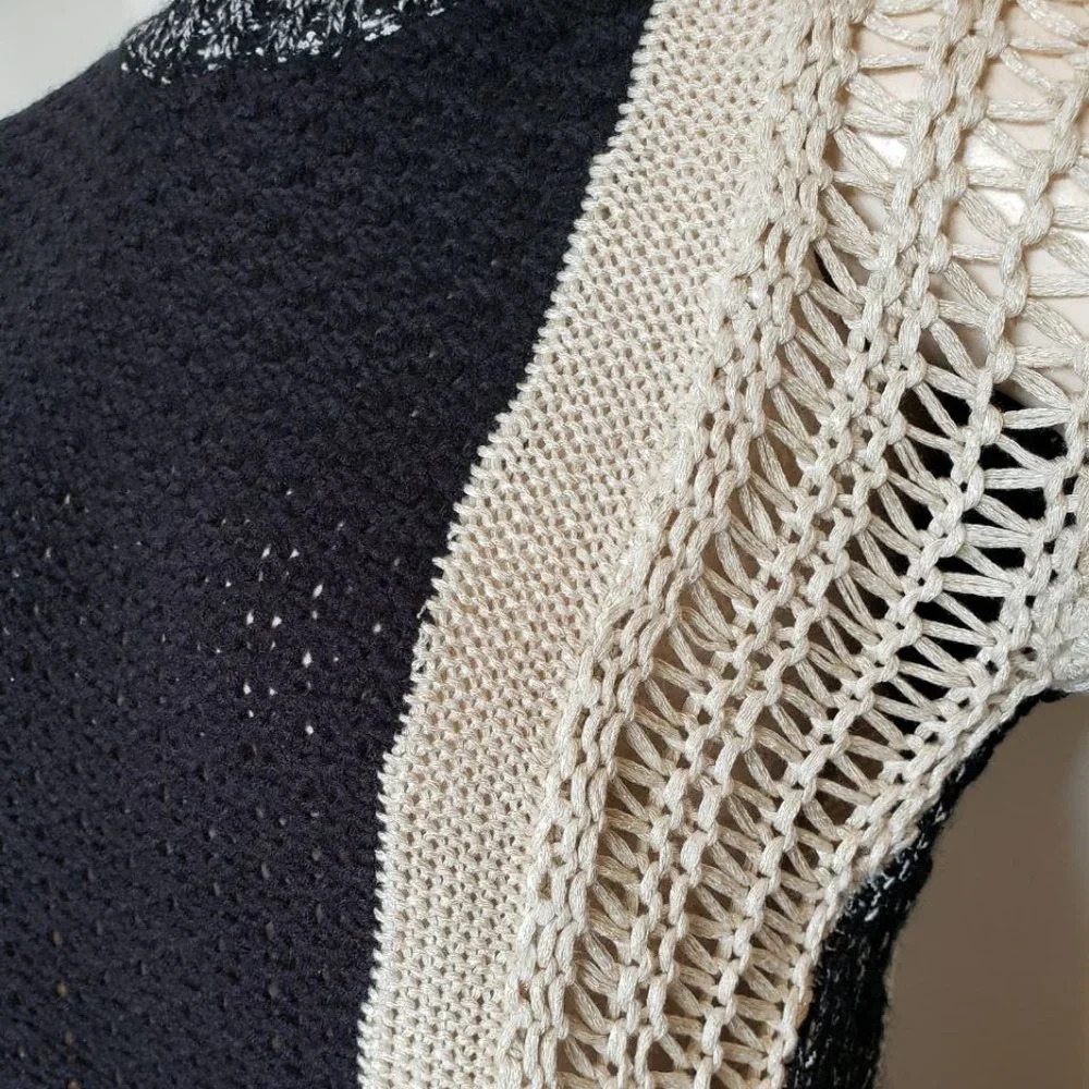 Brand New With  Tags Unique knit patched sweater